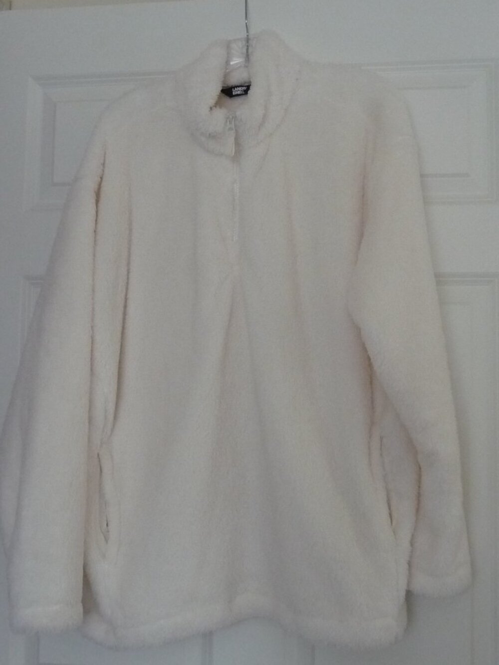 NWOT LANDS’ END TALL COZY HI-PILE FLEECE QUARTER ZIP TOP